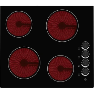 CATA 100 UBCH60KCR.1 Ceramic Hob, 60cm 4 Zone, Knob Control Black
