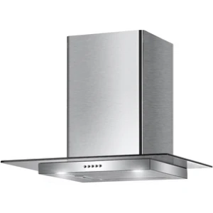 CATA 100 UBFG70SS Flat Glass Cooker Hood, 70cm, Stainless Steel