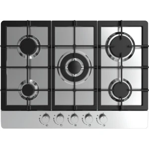 CATA 300 UBGHDFFJ70.1 Gas Hob, 70cm 5 Burner Cast Iron, Stainless Steel