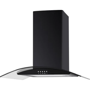 CATA 100 UBSCG70BK Curved Glass Cooker Hood, 70cm, Black