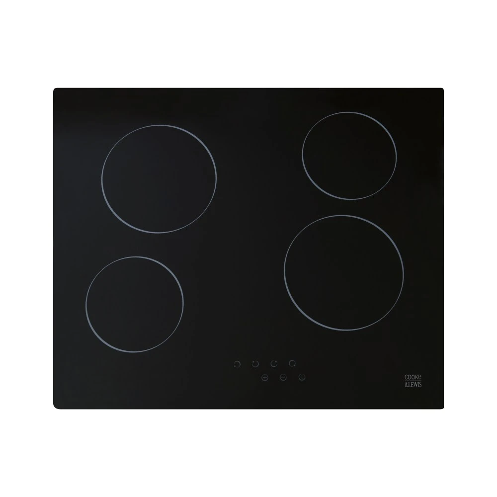 Cooke And Lewis Clcer60A Ceramic Hob, 4 Zones 1 Cooke And Lewis Clcer60A Ceramic Hob, 4 Zones