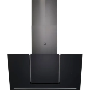 GoodHome GHAGML90 Angled Glass Cooker Hood, Bamia 90cm, With Slide Lift