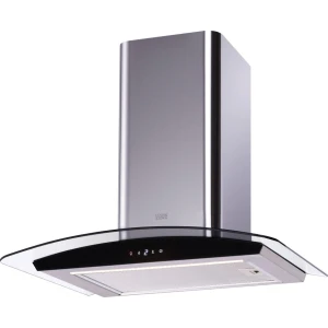 Cooke and Lewis CL60CGRF Curved Glass Cooker Hood, 60cm, With RF