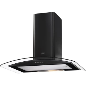 Cooke & Lewis CLCGB70 70cm Black Curved Glass Hood