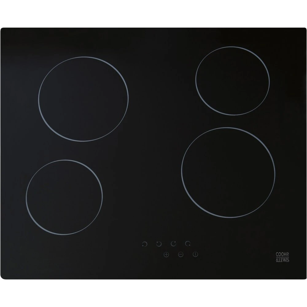 Cooke And Lewis Clcer60 Ceramic Hob, 4 Zones 1 Cooke And Lewis Clcer60 Ceramic Hob, 4 Zones