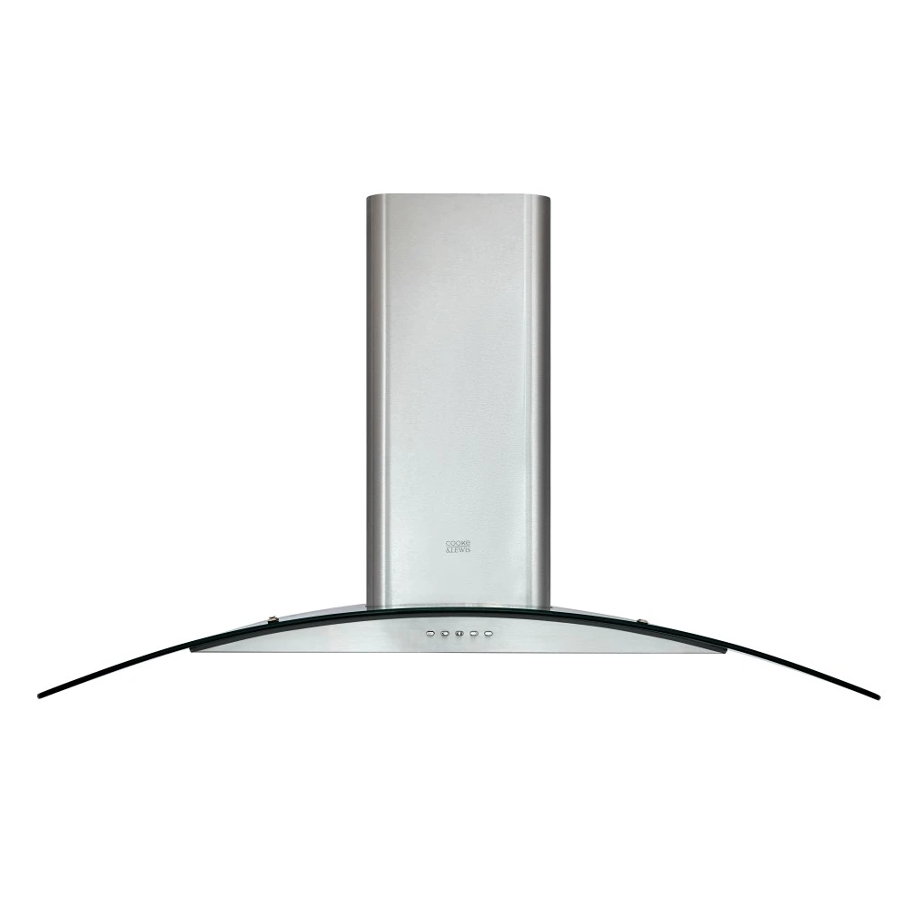 Cooke And Lewis Clcgs90 90Cm Stainless Steel Curved Glass Hood 1 Cooke And Lewis Clcgs90 90Cm Stainless Steel Curved Glass Hood