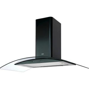 Cooke & Lewis CLCGB90 90cm Black Curved Glass Hood