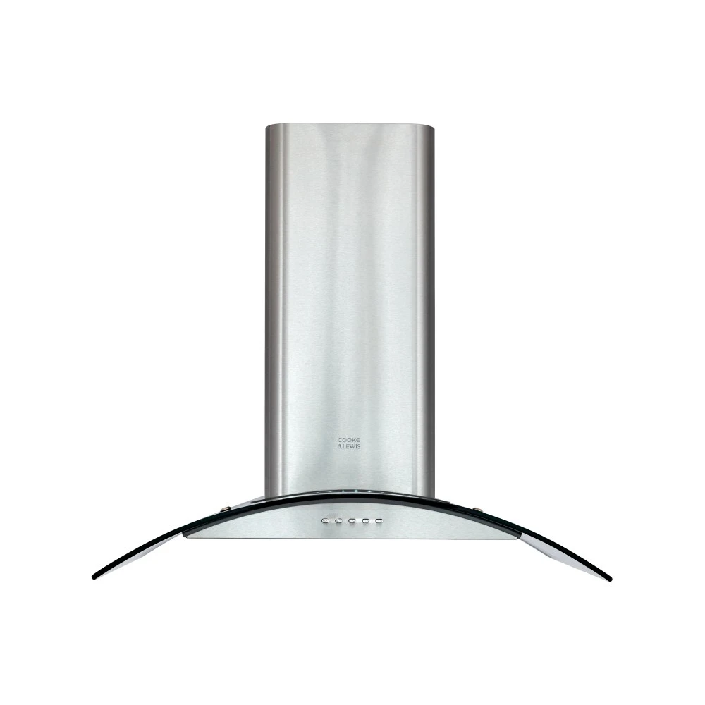 Cooke &Amp; Lewis Clcgleds60 60Cm Stainless Steel Led Curved Glass Hood 1 Cooke &Amp; Lewis Clcgleds60 60Cm Stainless Steel Led Curved Glass Hood