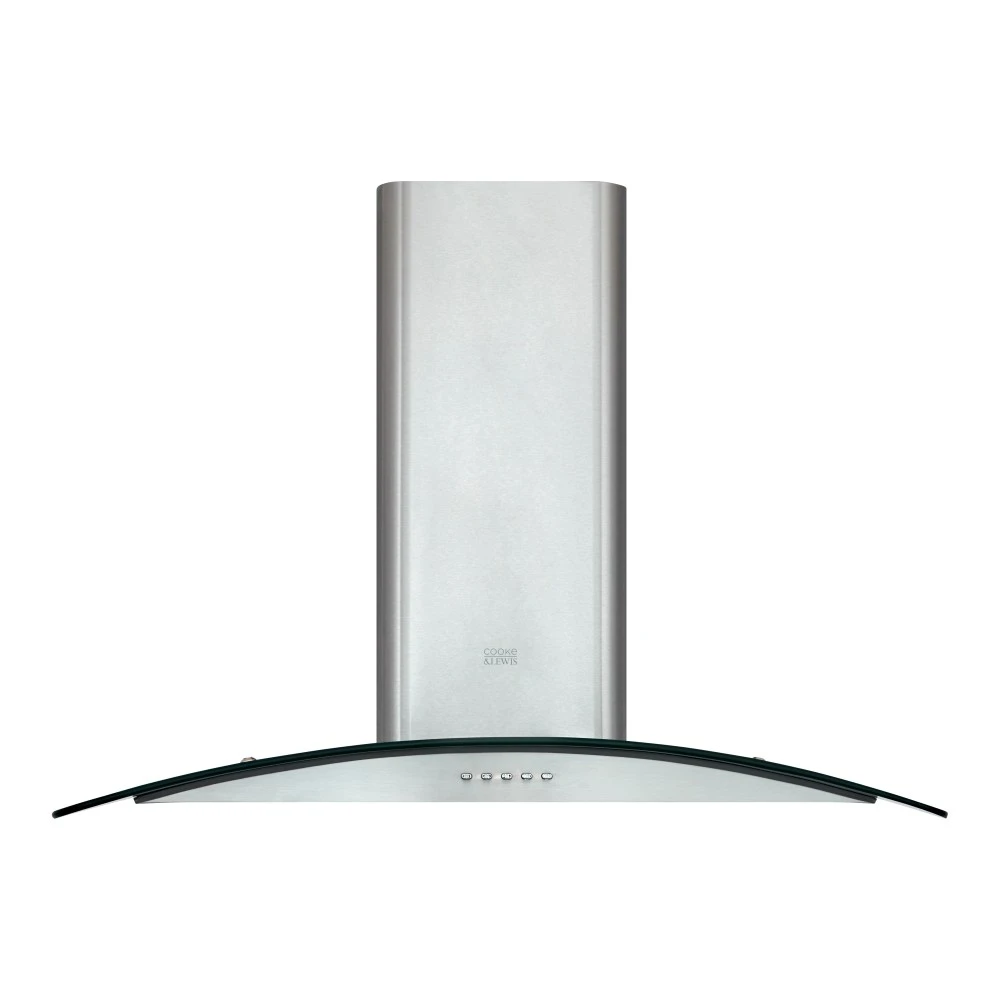 Cooke &Amp; Lewis Clcgs70 70Cm Stainless Steel Curved Glass Hood 1 Cooke &Amp; Lewis Clcgs70 70Cm Stainless Steel Curved Glass Hood