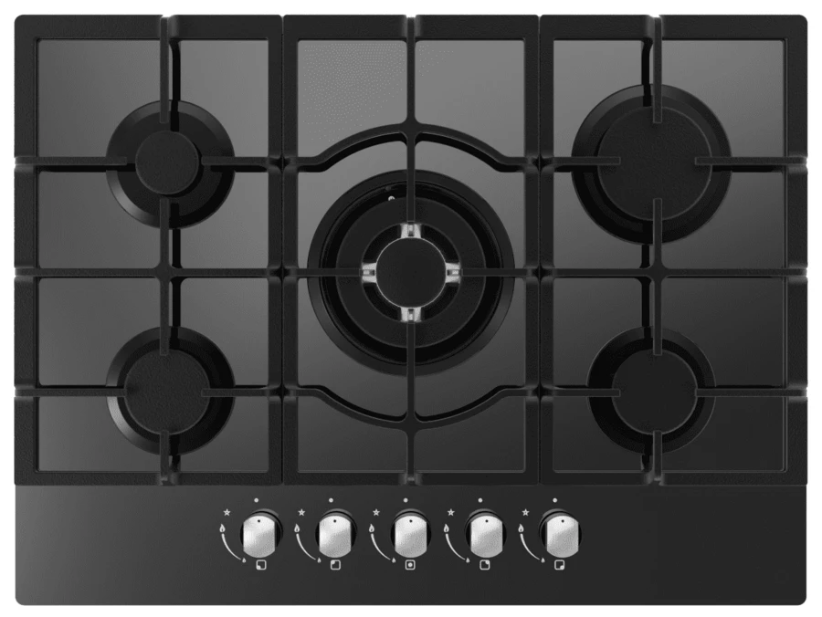 Viceroy Wrgogh70 70Cm 5 Burner Gas On Glass Hob 1 Viceroy Wrgogh70 70Cm 5 Burner Gas On Glass Hob