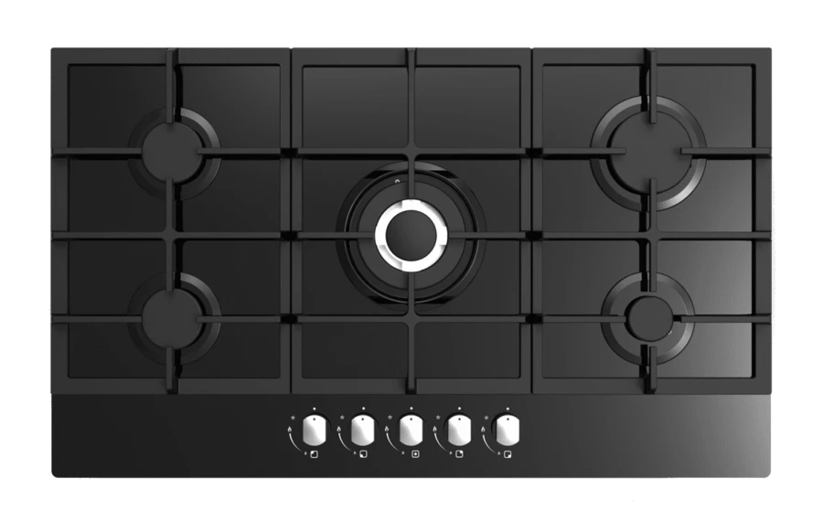 Viceroy Wrgogh90 90Cm 5 Burner Gas On Glass Hob 1 Viceroy Wrgogh90 90Cm 5 Burner Gas On Glass Hob