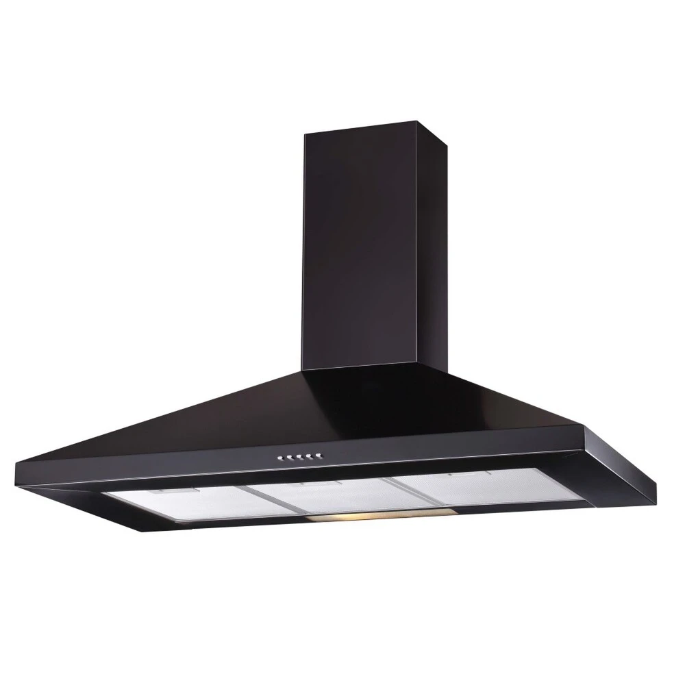 Cooke &Amp; Lewis Clchb100 100Cm Black Chimney Hood 1 Cooke &Amp; Lewis Clchb100 100Cm Black Chimney Hood
