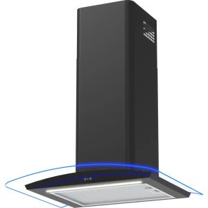 Viceroy WRCG60RFBK Curved Glass Cooker Hood, 60cm, Hob to Hood